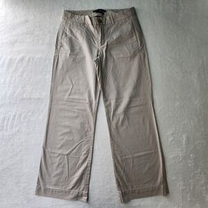 Gap Trouser Womens 6 Regular‎ Gapstretch Wide Leg Chino Cotton Pants Office Work
